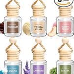 AROIC Car Air Freshener for Women, 6 Pack Air Freshener Diffuser, Mothers Day Gift for Mom, Hanging Essential Oil Air Freshener Diffuser Odor Eliminator, Cute Car Interior Decor Car Scents Accessories