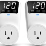 BSEED Surge Protector, 1800W Wall Surge Protector for Refrigerator, TV, PC, Home Appliance, Voltage Regulator with LED Display Screen, Adjustable Voltage Protector, 15A, 120V, 2 Pack