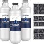 GLACIER FRESH LT1000PC Replacement Water Filter, Compatible with LT1000PC/PCS, LT1000PC, LT-1000PC, MDJ64844601, ADQ747935 ADQ74793504 Filter and LT120F ADQ73334008 Fresh Air (3+3)