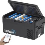 Setpower 12V Refrigerator 21 Quart Portable Freezer 50 Hours Keep Cool,Electric Cooler for Vehicles Car Refrigerator for Car Camping Truck Van RV SUV Road Trip Travel (3-year warranty)
