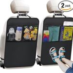 Kick Mats with Organizer -2 Pack Backseat Protector SeatCovers for Your Car, SUV, Minivan or Truck Seats - VehicleBack Seat Kids Safety Accessories -Universal Fit AutomotiveInterior Protectors