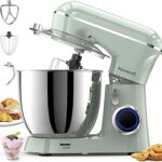 Honinst Stand Mixer, 6.5QT 10-Speed Tilt-Head Electric Stand Mixer, 3-In-1 Kitchen Mixer with Bowl, Dough Hook, Whisk and Beater, Food Mixer for Baking, Cake and Most Home Cooks, Green