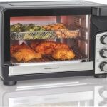 Hamilton Beach Easy View XL Toaster Oven with Sure-Crisp® Air Fry, 6 Slice Capacity, Black with Stainless Steel Accents, R31460 (Renewed)