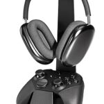 UPERGO Solid Wood Gaming Headset Stand with Controller Holder - Creative Gift for Teens, Boyfriends, Brothers, and Gamers - Desktop Organization and Decoration