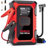GOOLOO A3 Jump Starter with Air Compressor, 3000A Portable Car Battery Booster (9.0 Gas/6.5L Diesel) with 150PSI Auto-Shutoff Tire Inflator, 12V Supersafe Lithium Jump Box Car Battery Jumper Starter