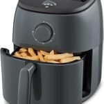 Dash Tasti-Crisp™ Air Fryer - AirCrisp® Technology - Compact Design with Adjustable Temperature Control - Nonstick Fry Basket & Auto Shut-Off Feature - 2.6 Quarts - Cool Grey