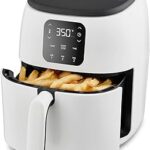 Dash Tasti-Crisp™ Digital Air Fryer – 2.6 Quart Small Compact Mini Air Fryer for French Fries, Nuggets & More, 1-2 People, Auto Shut Off, Adjustable Temp, Dishwasher Safe Parts - White