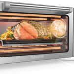 Nuwave Bravo Pro Smart 21QT Toaster Oven Air Fryer Combo, Convection Oven Countertop, 10 functions all in 1, with even & quick crisp technology, 50-450°F, 1800W, Stainless Steel