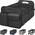 Femuar Car Trunk Organizer with Large Capacity Waterproof Car Accessories for Women & Men, Collapsible Trunk Organizer for Suv/Jeep/Sedan,Tools (Black, Standard)