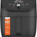 Instant Pot Vortex Slim 6QT Air Fryer that Crisps, Roasts, Reheats, Bakes, Broils & is Quiet, Space Saving, Nonstick, Dishwasher-Safe, 100+ In-App Recipes, from the Makers of Instant Pot, Black