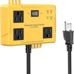 3 Outlets Refrigerator Surge Protector for Home Appliances with Time Delay, 2FT Wall Mount Protector de Voltaje Protects Against Brownout, Spike, Instant Surge All Voltage Abnormalities. ETL Listed.