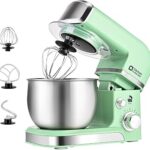 Kitchen in the box Stand Mixer,3.2Qt Small Electric Food Mixer,6 Speeds Portable Lightweight Kitchen Mixer for Daily Use with Egg Whisk,Dough Hook,Flat Beater