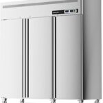 Coolake Commercial Freezer Refrigerator Combo, 72” W 54 Cu.ft Upright Freezer, 3 Door Stainless Steel, Air-Cooled System Reach in Freezer for Restaurant, Bar, Kitchen, Garage, School, Church