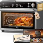 Typhur Sync Oven with Smart Wireless Meat Thermometer Probe, 12‑in‑1 Countertop Airfryer Toaster Oven Combo, 360° Turbo Convection, Dehydrator, Recipes & 5 Accessories, Large 27QT with Extra Wire Rack