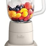 bella 10 Speed Countertop Blender, Juicer & Smoothie Maker, Fits-anywhere™ Kitchenware, Slim Flip & Store Design, Dishwasher Safe 48oz Capacity Pitcher & Lid, Stainless Steel Blade, 450 Watt, Oatmilk