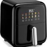 OLIXIS Air Fryer with Window 7.9QT, 12-In-1 Large Air Fryer for Family, 400°F Rapid Air Crispy Technology, Roast Bake Dehydrate Reheat, Nonstick & Easy-Clean Basket, 1800W, Black