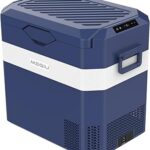 Megiu Car Fridge Portable 12V Refrigerator 40 Quart 12 Volt Freezer Compressor Cooler 12V/24V DC 110～240 V AC for Truck Van RV Camper SUV and Home Use (HC-38P5s)