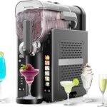 Slushie Machine for Home, 88 oz Slushy Machine, No Ice Needed Frozen Drink Maker with 6 Presets, Quiet, Auto-Clean, LED Display, Black, Perfect for Margaritas, Frappés, Milkshakes and More