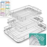 Air Fry Basket for Oven, 25% Thicker, OPENICE 3 Set Oven Air Fryer Basket and Tray with Magnetic Cheat Sheet, Crisper Tray and Pan for Oven with Air Fry Option