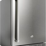21 Inch Outdoor Refrigerator, Weather Proof Stainless Steel Beverage Beer Cooler Under Counter Fridge, Indoor/Outdoor Refrigerator with 3 Shelves for Patio Kitchen and Commercial Use