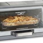 Hamilton Beach Air Fryer Toaster Oven Combo with Large Capacity, Fits 6 Slices or 12” Pizza, 4 Cooking Functions for Convection, Bake, Broil, Roll-Top Door, Easy Reach Sure-Crisp, Stainless Steel