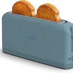 bella 2 Slice Slim Toaster, Fits-anywhere™ Kitchenware, 6 Setting Shade Control with Reheat & Cancel Buttons, Fits Sourdough, 10” Long Slot, Anti Jam & Auto Shutoff, 900 Watt, Surf