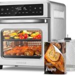 Cosori 11-in-1 Air Fryer Oven, 13Qt Small Footprint Airfryer combo with Rotisserie, Toast, Bake, Roast, Reheat Functions and more, Recipe Book & 6 Accessories Included, Perfect for Small Countertop